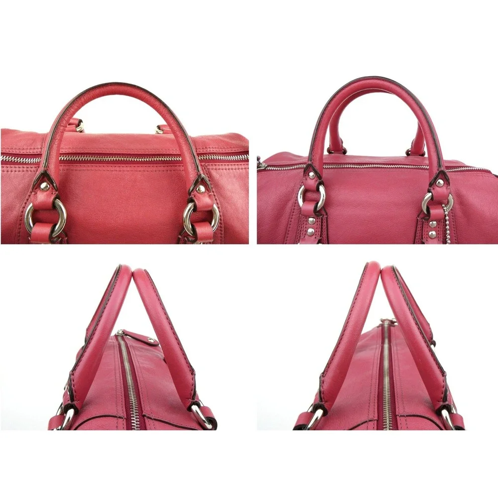 Coach Ashley Pink Leather Satchel Shoulder Bag F15445